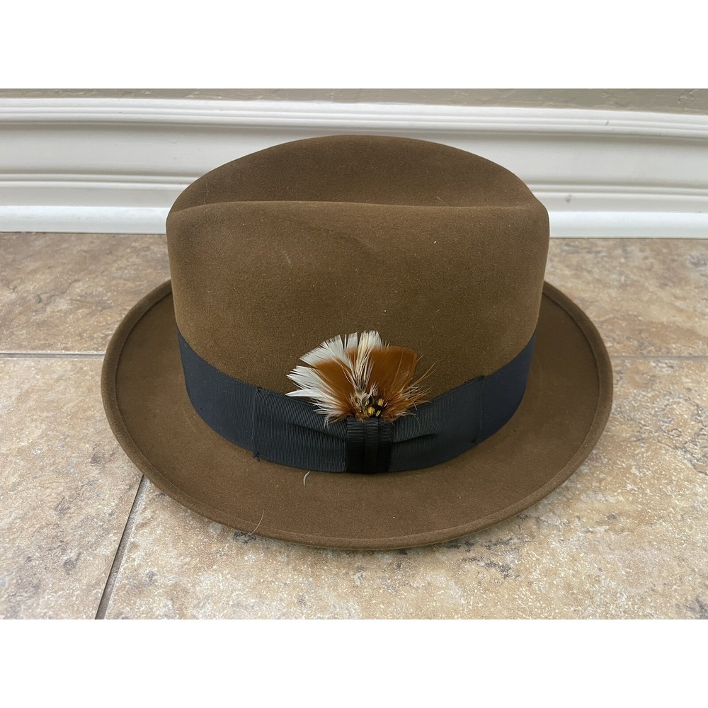 VINTAGE STETSON "THE SOVEREIGN" LUXURO FINISH FELT HAT With Box